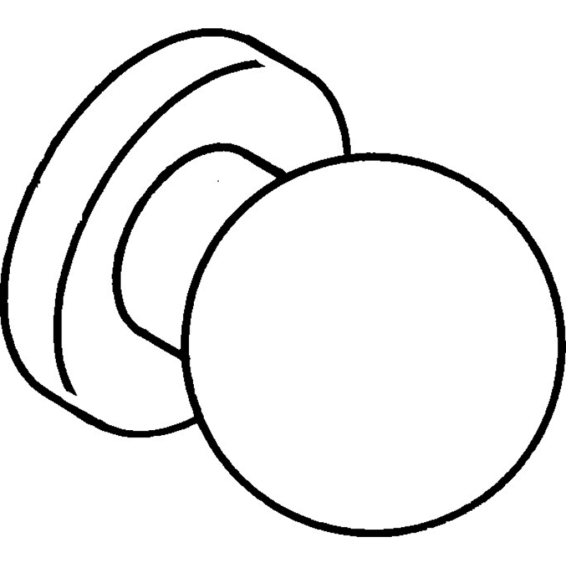 Knopf 111K.33 auf runder Rosette