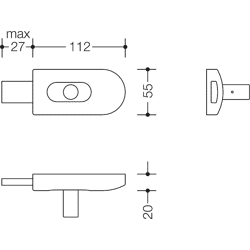 Verriegelung Trennwandver, tiefschwz, TS13,0-14,9