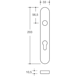 HEWI Kurzschild 219.21XAHKN, Edelstahl