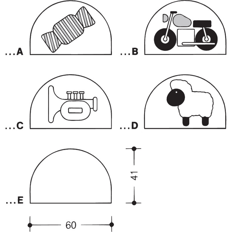 Piktogrammbogen 25 Motive selbstkl. Serie Fahrzeuge B:60mm H:41mm
