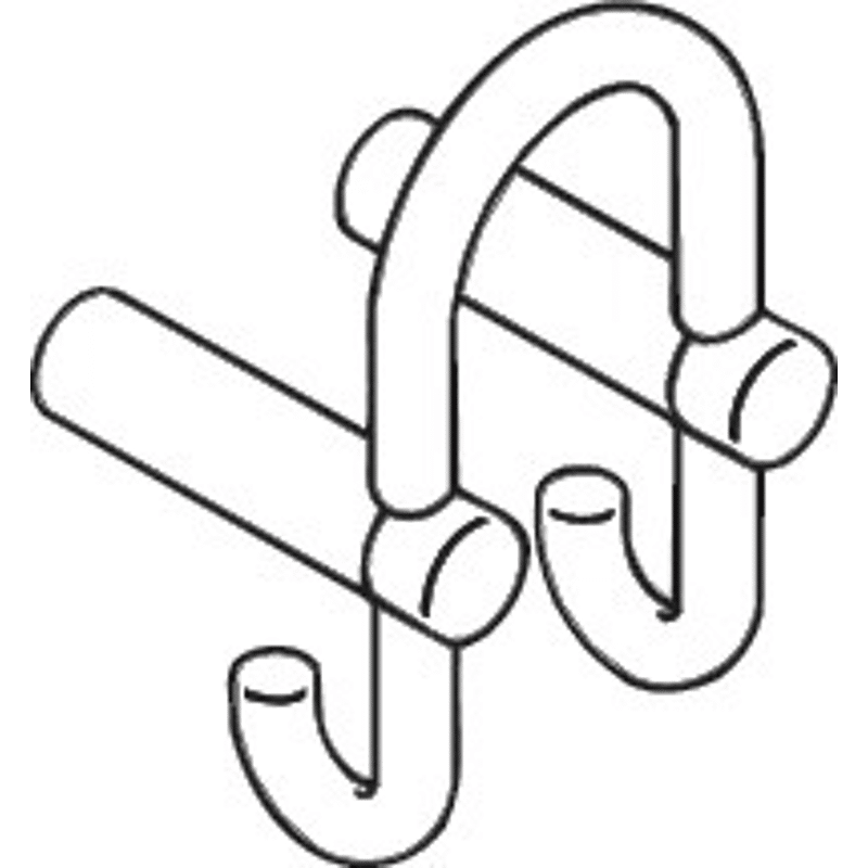 Garderob.-Mantelhaken,Doppelhaken, 801.90,zum Anschrauben,ap