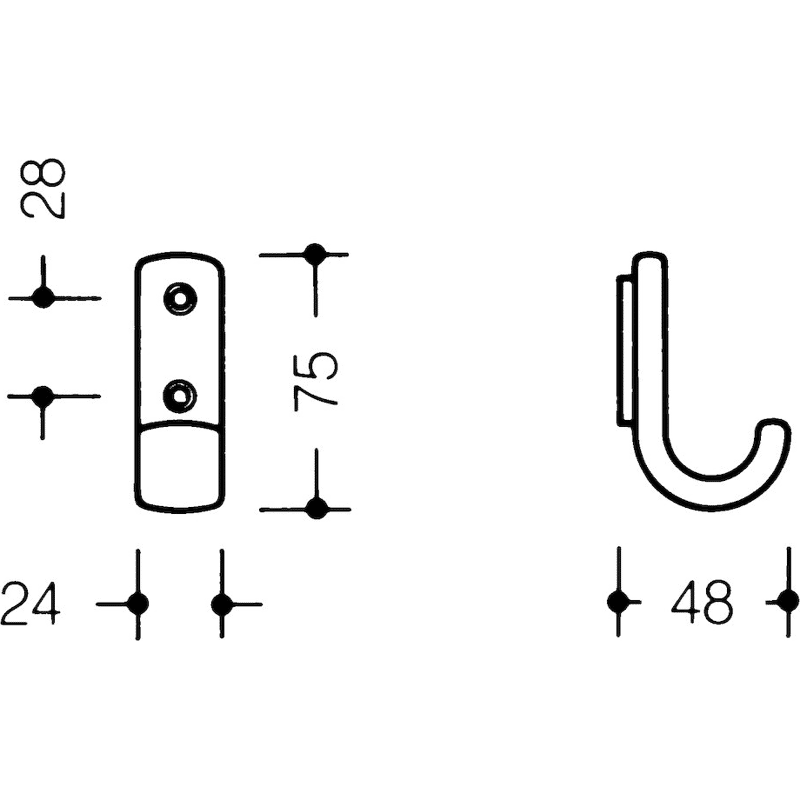 Garderobenhaken 477.90.060, Polyamid