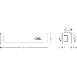 Briefeinwurf, TS 65-100mm, mit zusätzlicher Feder