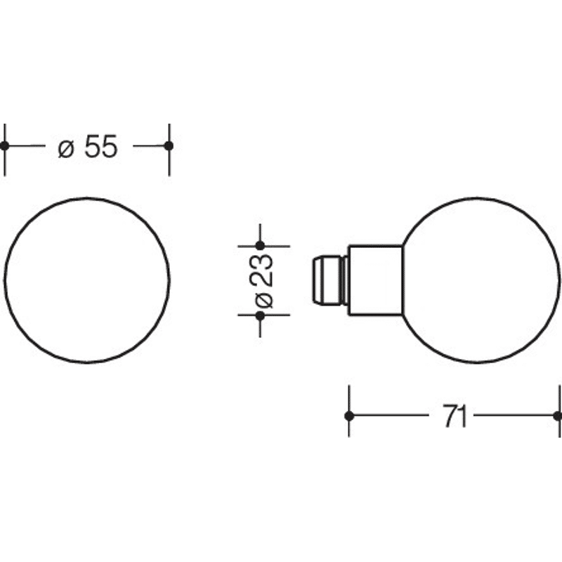 Knopf 111K.33 auf runder Rosette