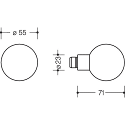 Knopf 111K.33 auf runder Rosette
