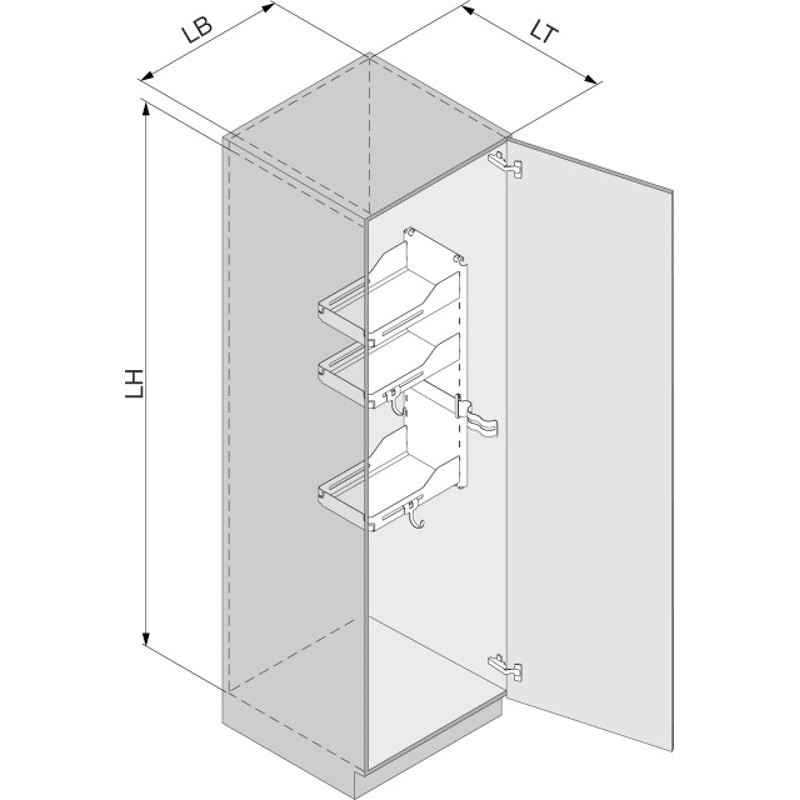 Putzschrankregal Sesam Standard