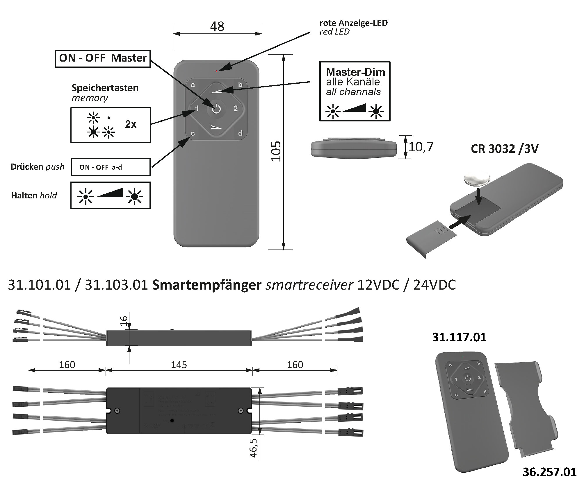 4-Mitter Fernbedienung