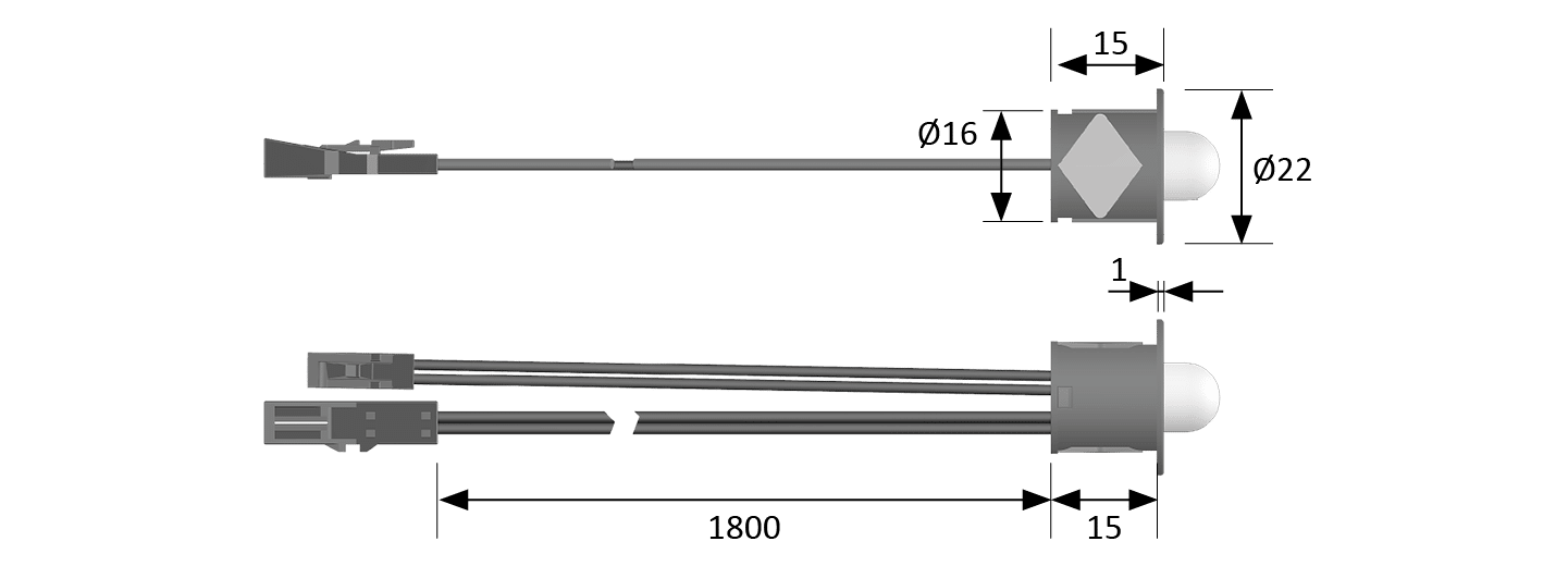 Bewegungsmelder 12VDC black