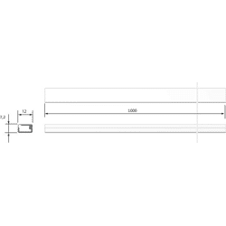 MB-Kabelkanal ablängbar L 1000mm weiß