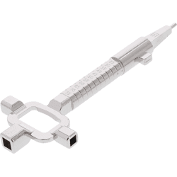 Universal-Bauschlüssel lange Version mit Flaschenöffner FE-BS001 silber