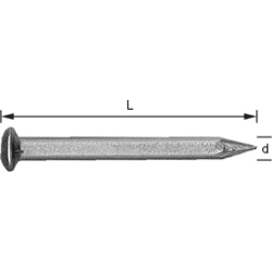 Pewag Beton-Hartstahlnagel 3, 5x70 mm gehärtet, galv.verzinkt