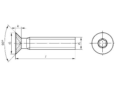 ISO 10642 Stahl 8.8 ISR galvanisch verzinkt Senkschrauben mit Innensechsrund