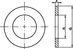 AERZETIX - Set mit 20 breiten Unterlegscheiben - M6-18mm - 1mm - Verzinkter  Stahl - Metall - DIN9021 - DIY - C44413 : : Baumarkt