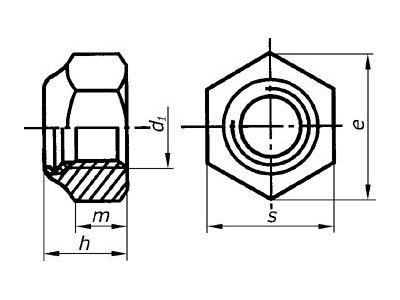 Sicherungsmuttern, normale Form, DIN 985 / ISO 10511, VZ Kleinpaket
