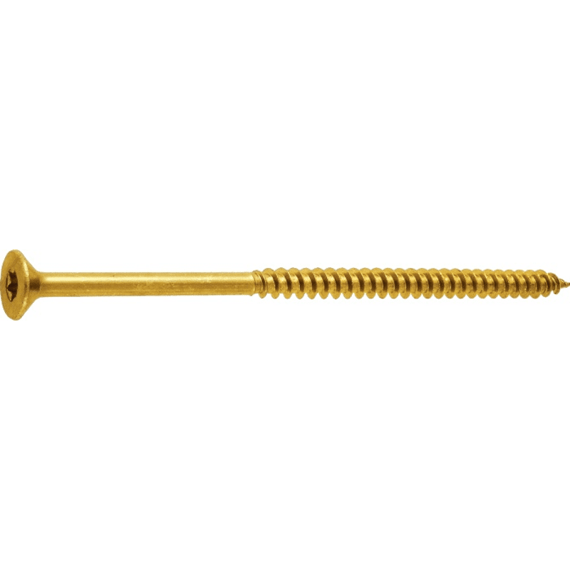 Senk-Spanplattenschraube T25 5,0 x 60 STAR-DRIVE m.ISR, Teilgew, gelb.chromat.
