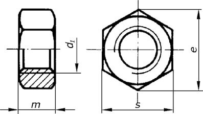 Sechskantmuttern DIN 934 (~ISO 4032) VZ  Kleinpaket