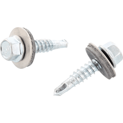 Eurotec BI-METALL 6kt-Bohrschraube A2 4, 8x19 mit Dichtscheibe 16mm Klemmbereich -2, 5