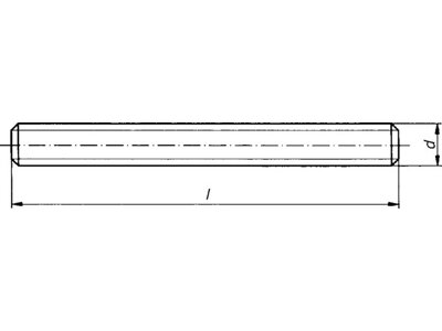 DIN 976-1 Stahl blank Form A Gewindebolzen