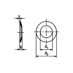 DIN- und Normteile Spannscheibe DIN 6796 21, 0 mm rostfrei A2