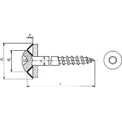 Spenglerschraube 2tlg. A2 T20 4, 5x80 u.Dichtscheibe 15mm, rostfrei
