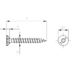 DIN- und Normteile Senk-Spanplattenschraube VG 4, 0x20 m.Innensechsrund, T20 A2 rostfrei