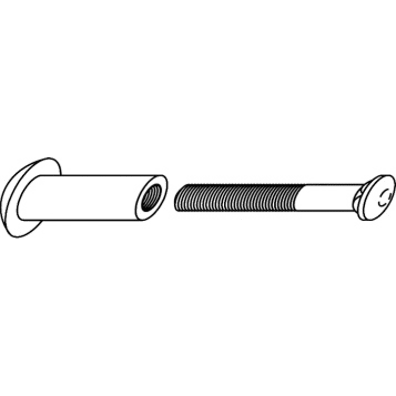 Befestigungsschraube mit Gewindehülse M5 x23 Schwarz
