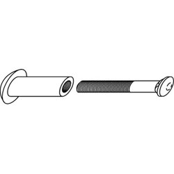 MACO Befestigungsschraube mit Gewindehülse M5 x45 Schwarz