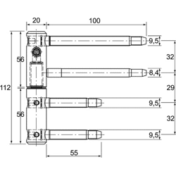 Türband 3DIM Grösse 20, Bandhöhe 112mm für Brandschutztüren, verzinkt GSS