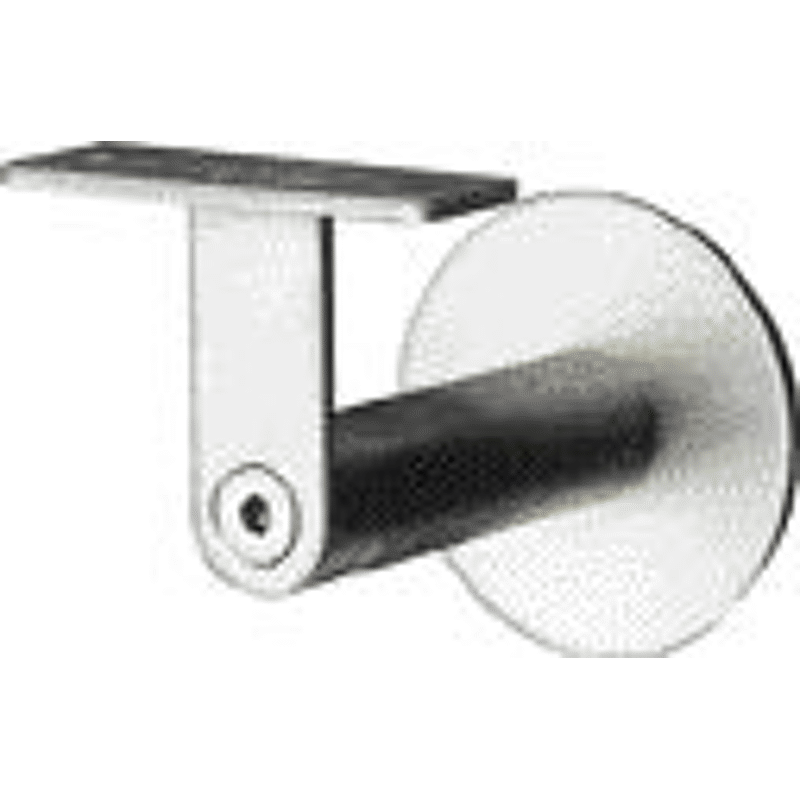 Handlaufstütze Edelstahl matt mit gerader Platte, 60mm Roset