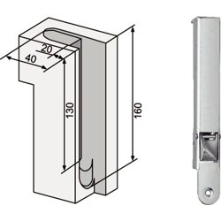 DENI Automa. Standflügelverr. 31HZ C galv. Verzinkt, R oben/