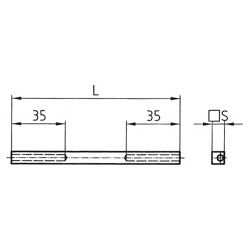 Drückerstift GLUTZ 5909 8, 5x135mm