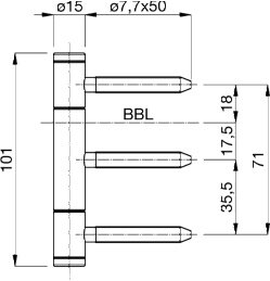 Einbohrband Prima 315-F-R