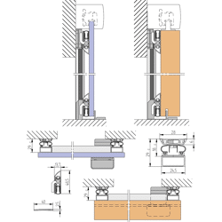 Rundumdicht Uni M-12 25, bis Türbreite 1.250 mm, Edelstahlfarben elox