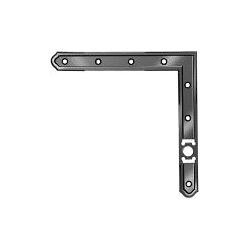 Roto Winkel 220x220mm,  für Ladenband schwarz,  Garnitur= 2 Stück
