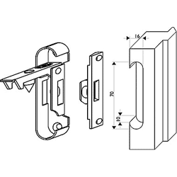 MACO Universal-Verbundkupplung mit 2 mm Luft,  Silber