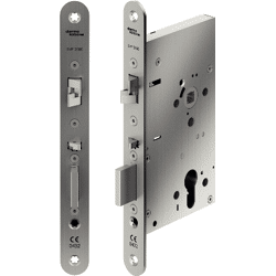 SVP-Einsteckschloss Typ 2272, DM 65/72/9 mm, Stulp rund 235x20 mm ER DIN-RS