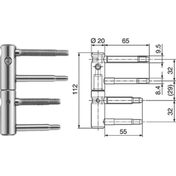 SFS Türband 3DIM Grösse 20,  Bandhöhe 112mm mit Aushängesicherung,  verzinkt GSS