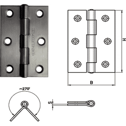 Scharnierband Grudke HPK0221,  50x76mm,  Rolle 8,5mm,  Edelstahl