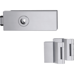 Glastür-Set PURISTO S unverschließbar,  Glas 8-12mm,  ohne Drücker,  E-Sat