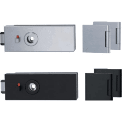 Glastür-Set PURISTO S unverschließbar,  Glas 8-12mm,  ohne Drücker,  E-Sat