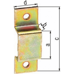 GAH Alberts Schlaufe GAH gelb verzinkt, für Tür- riegel, Größe 100 und 1