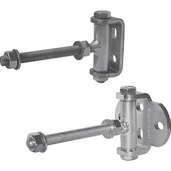 Grudke Zauntorband verstellbar,  Edelstahl-Niro Gewinde M12x130,  Bandlasche 30x6 mm