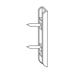 Schließteil für Öffnungsbegrenzer für PV C Silber