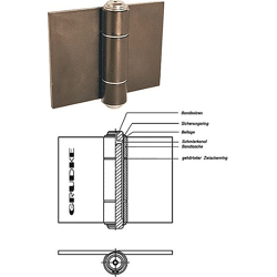 Grudke Torband schwer,  Edelstahl-Niro Höhe 180 mm,  Breite 180 mm,  Rolle 33 mm
