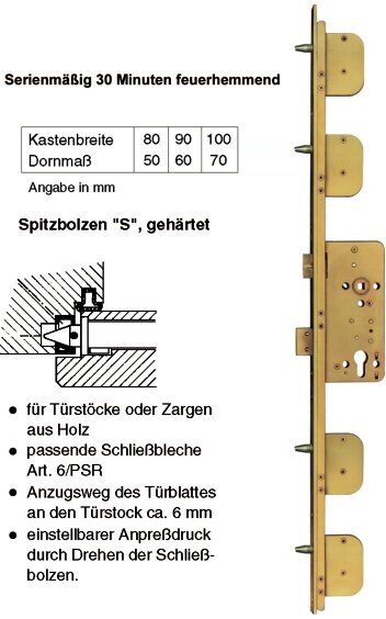 Einbruchhemmendes Schloss WG MVS 913