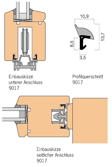 Hebeschiebetürdichtung SGFK 9017