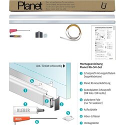 Türabdichter Planet KG-SM-Set,Glastüren Nachrüst.L=1084mm,Au