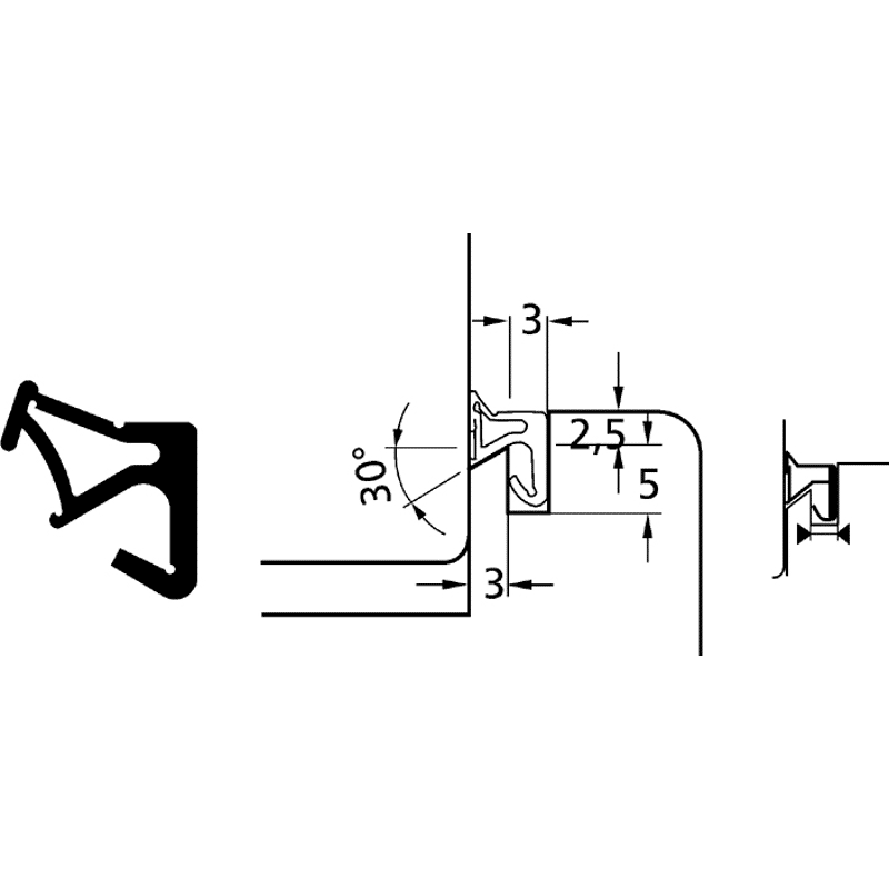 Überschlagsdichtung SV 33 KB beige Kurzbund 6 Meter beige