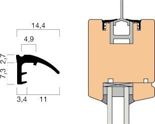 Hebeschiebetürdichtung GOLL A 9012