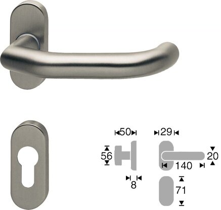 Objekt-Drückergarnitur GEOS 2454, E-SAT